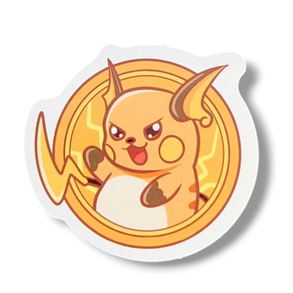 Anime Pokemon Vinyl Water Bottle Mini Sticker (RR48): Raichu 1.25 in.